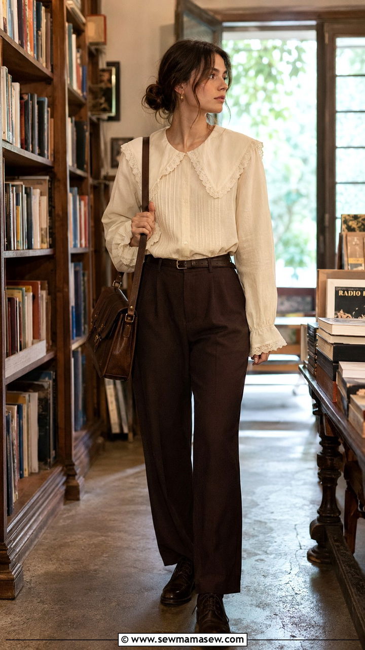 Poetcore Blouse and Structured Trousers Outfit - 25 2026 fashion must haves