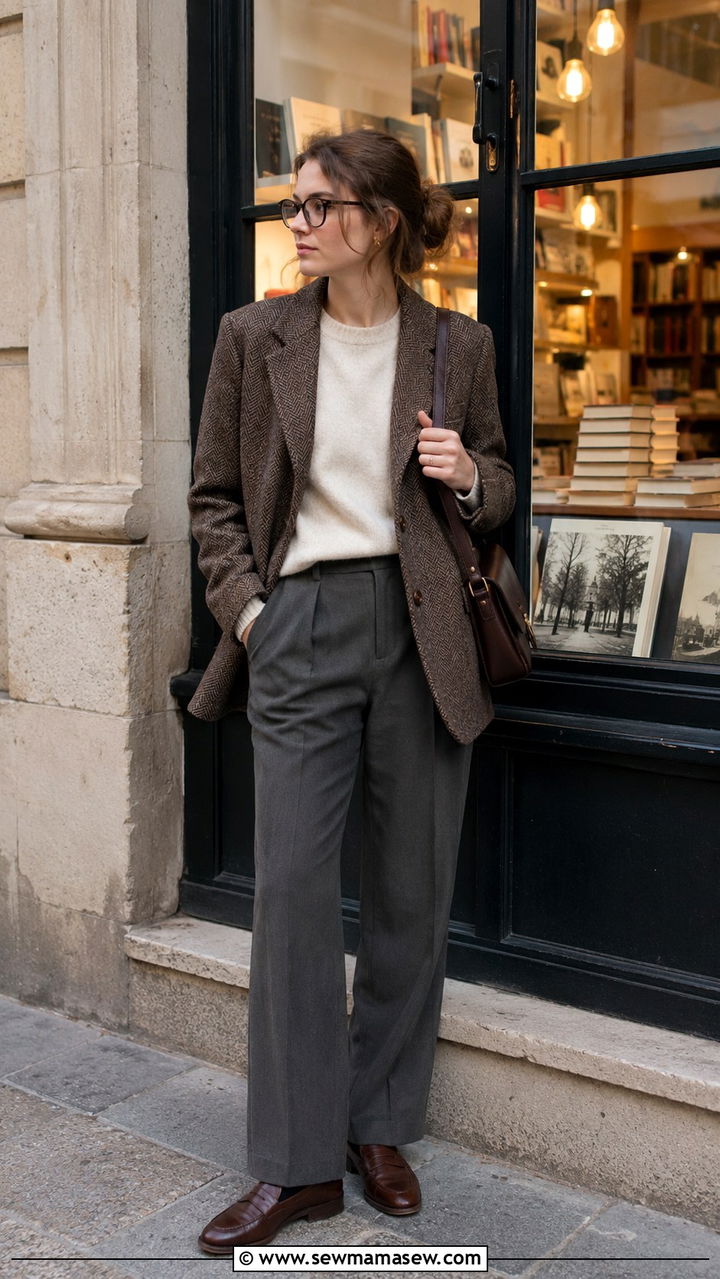 Poetcore Horn Rimmed Glasses and Blazer Look - 25 poetcore outfits aesthetic