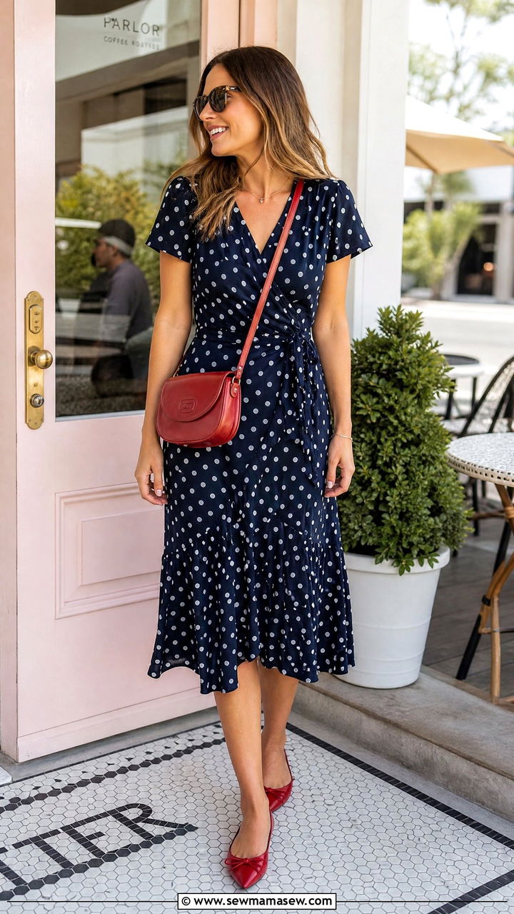 Polka Dot Dress Brunch Outfit - 25 Brunch outfits with dresses