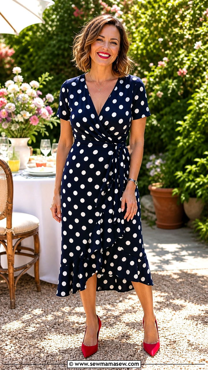 Polka Dot Dress For 40th Birthday - 40 Birthday outfits for women