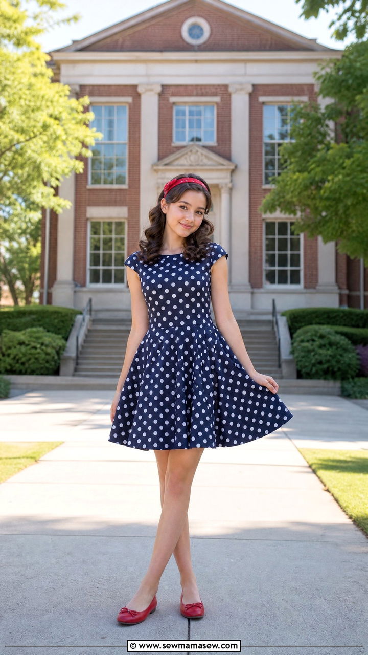 Polka Dot Dress Graduation Outfit - 30 Middle school graduation outfits