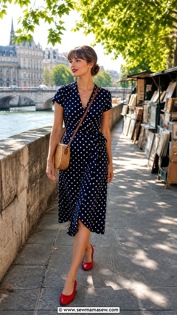 Polka Dot Dress Outfit Paris - 40 What to wear in Paris