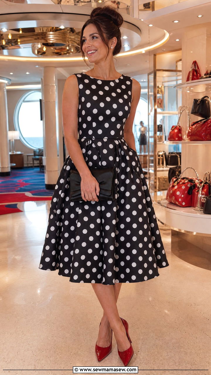 Polka Dot Midi Dress Disney Cruise Formal Night - 30 Disney cruise formal night outfit