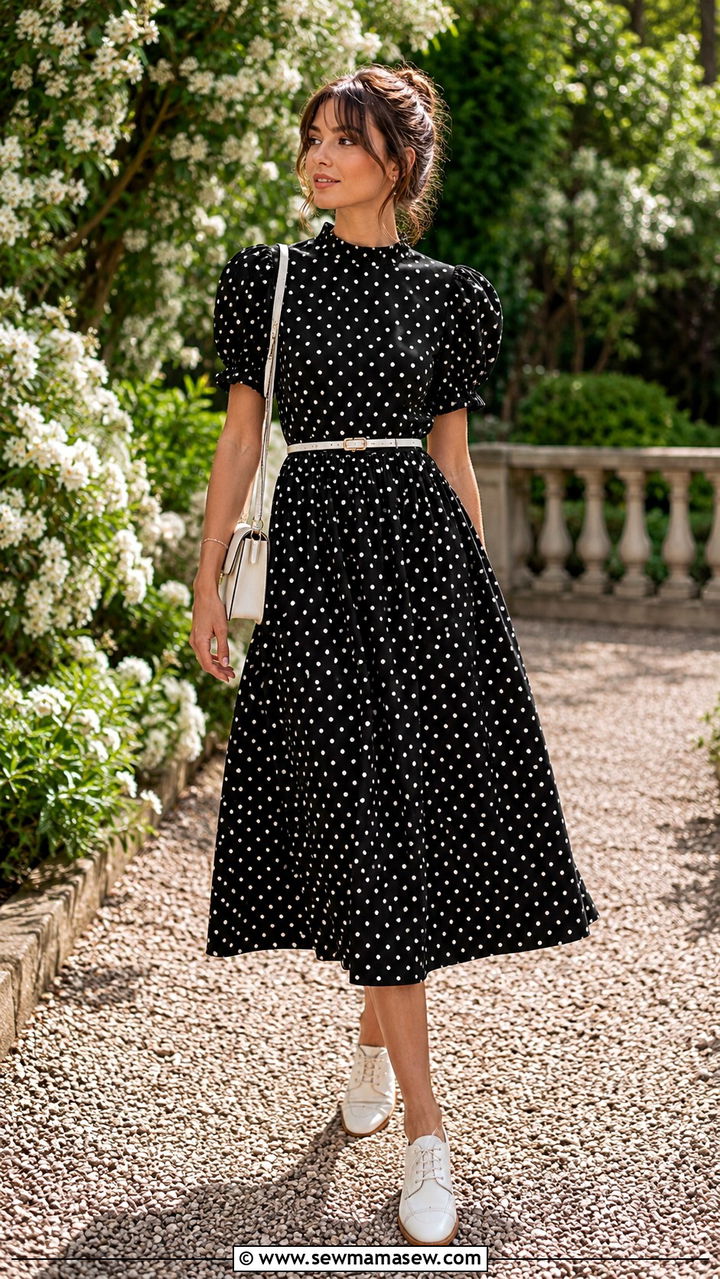 Polka dot midi dress outfit - 25 Trendy outfits 2026