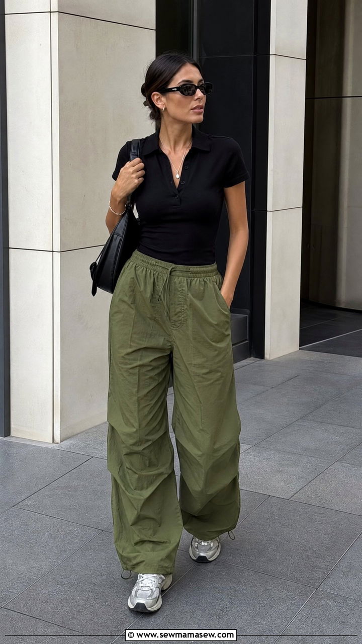 Polo Shirt with Parachute Pants Outfit - 25 How to style a polo shirt