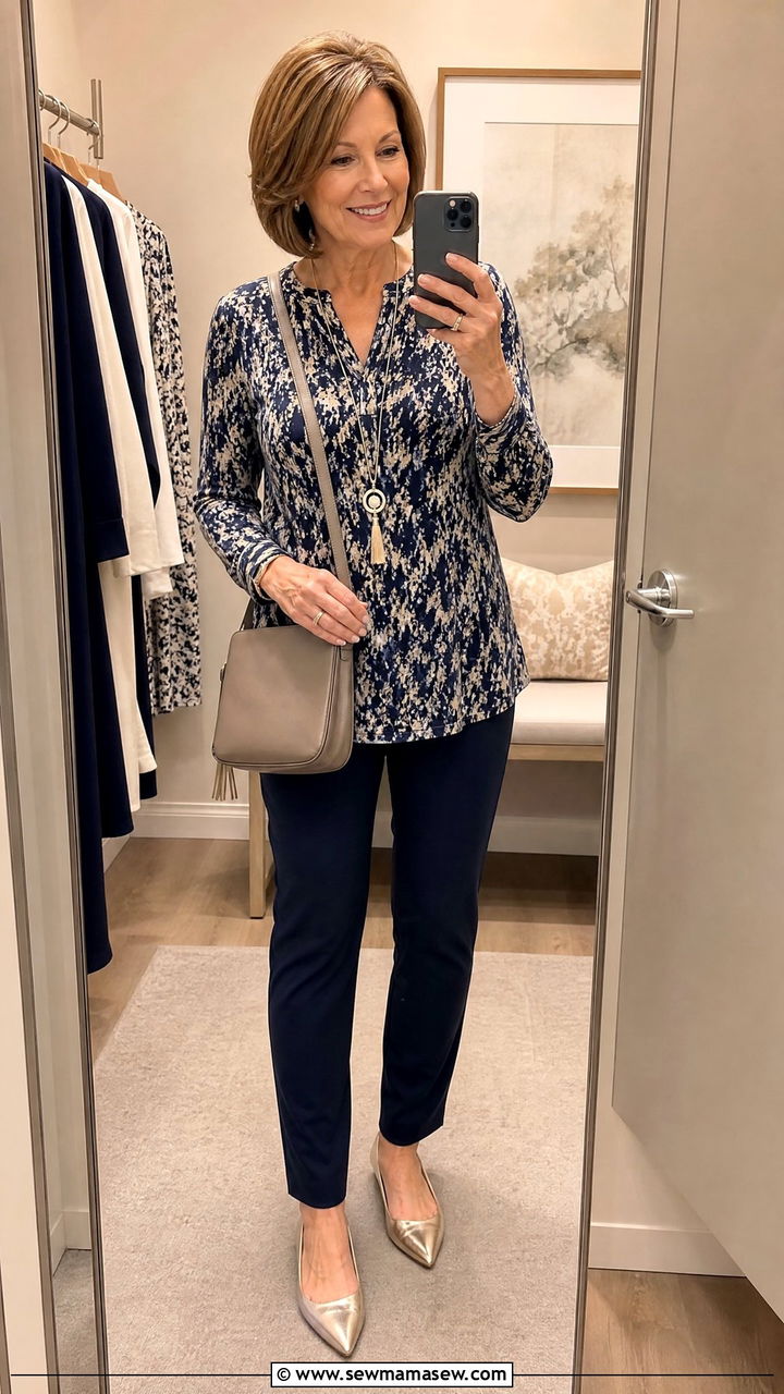 Ponte Pants And Tunic Top Shopping Retirement Outfit - 20 Retirement outfit ideas 2026