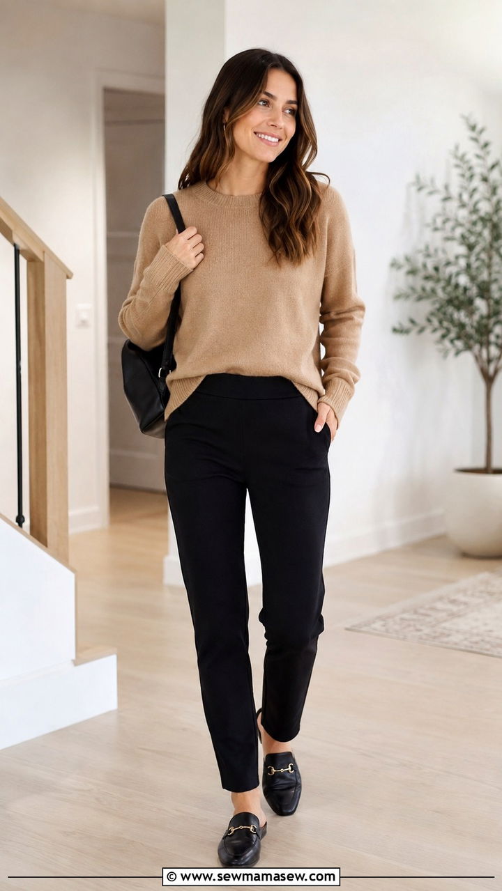 Ponte Pants With A Knit Sweater Work Outfit For Women Over 40 - 25 Work outfit ideas for women over 40 2026