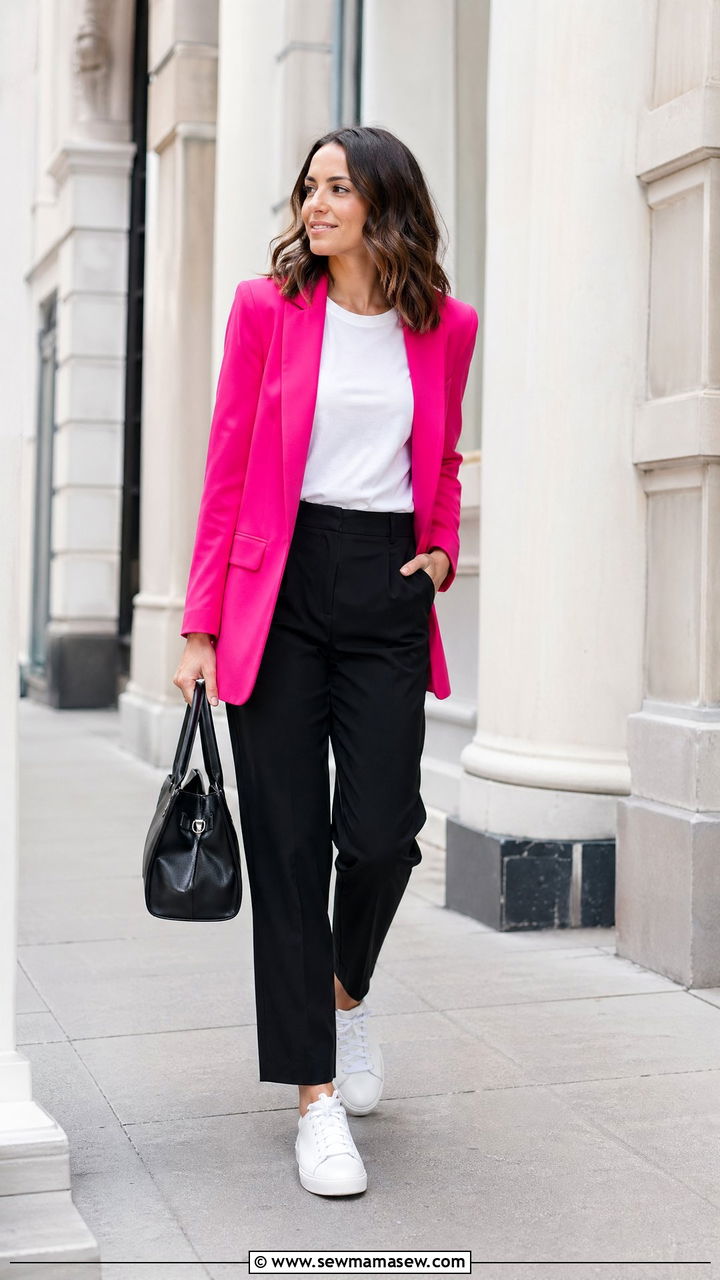 Pop of Color Outfit - 35 everyday outfit ideas for women