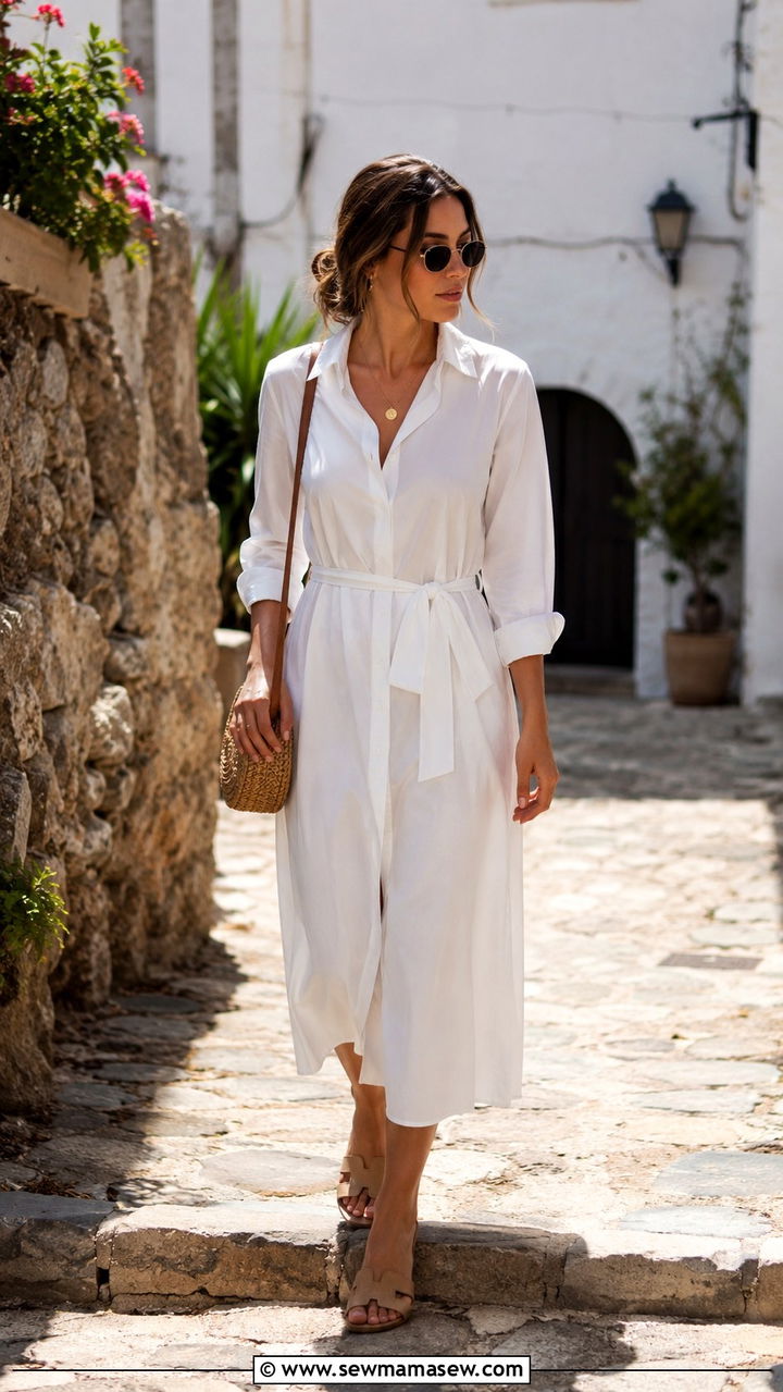 Poplin Shirt Dress Minimalist Outfit 2026 - 30 Minimalist outfit ideas 2026