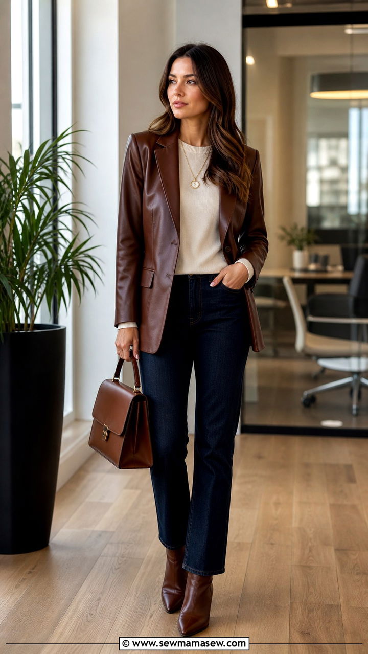 Powder Blue Button Down With Grey Trousers and White Sneakers - 40 business casual outfits