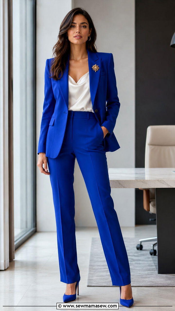 Power Blazer with Shoulder Pads and Tailored Trousers Outfit - 30 Retro outfit ideas 2026