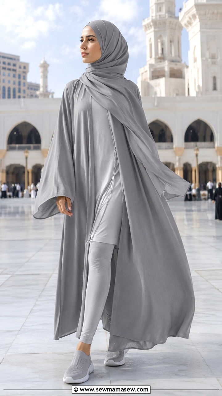 Premium Breathable Abaya Set for Umrah - 30 Modest outfit ideas for Umrah