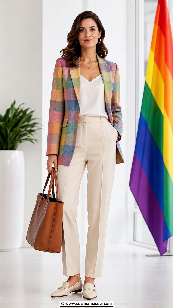 Pride Blazer and Tailored Trousers Outfit - 25 June Pride outfit ideas