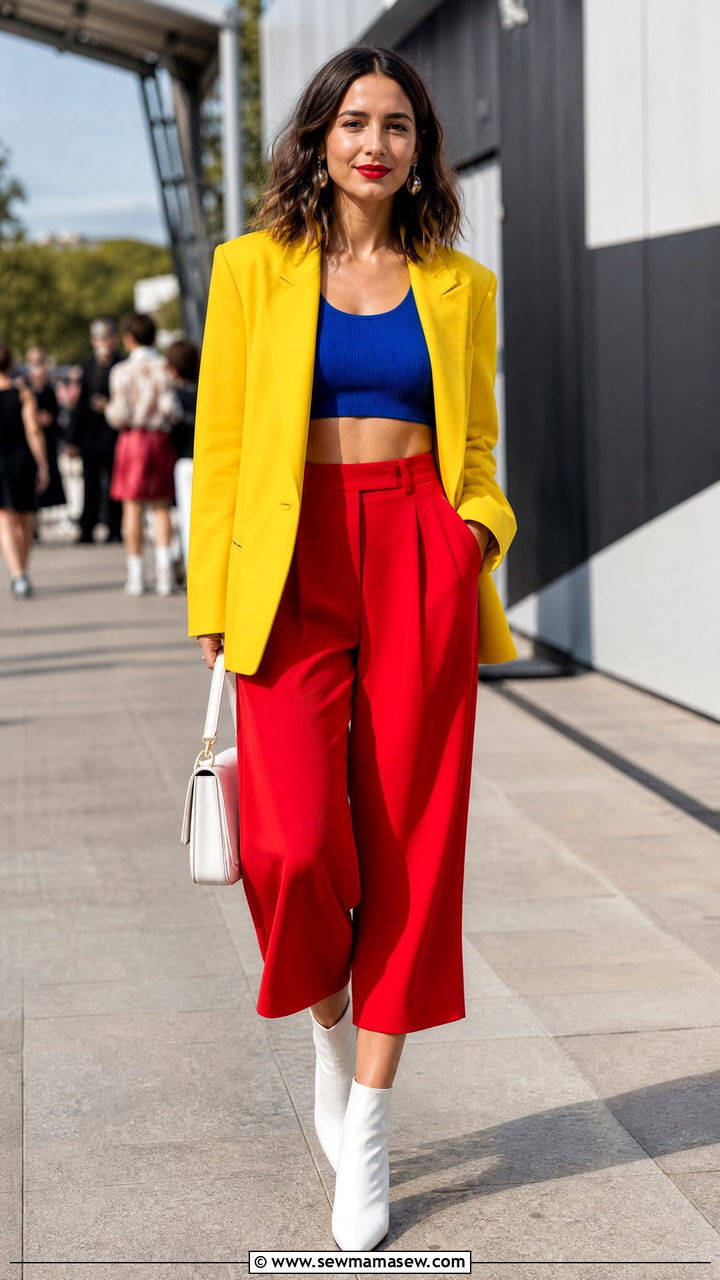 Primary Colors Color Block Outfit - 30 Color blocking outfit ideas