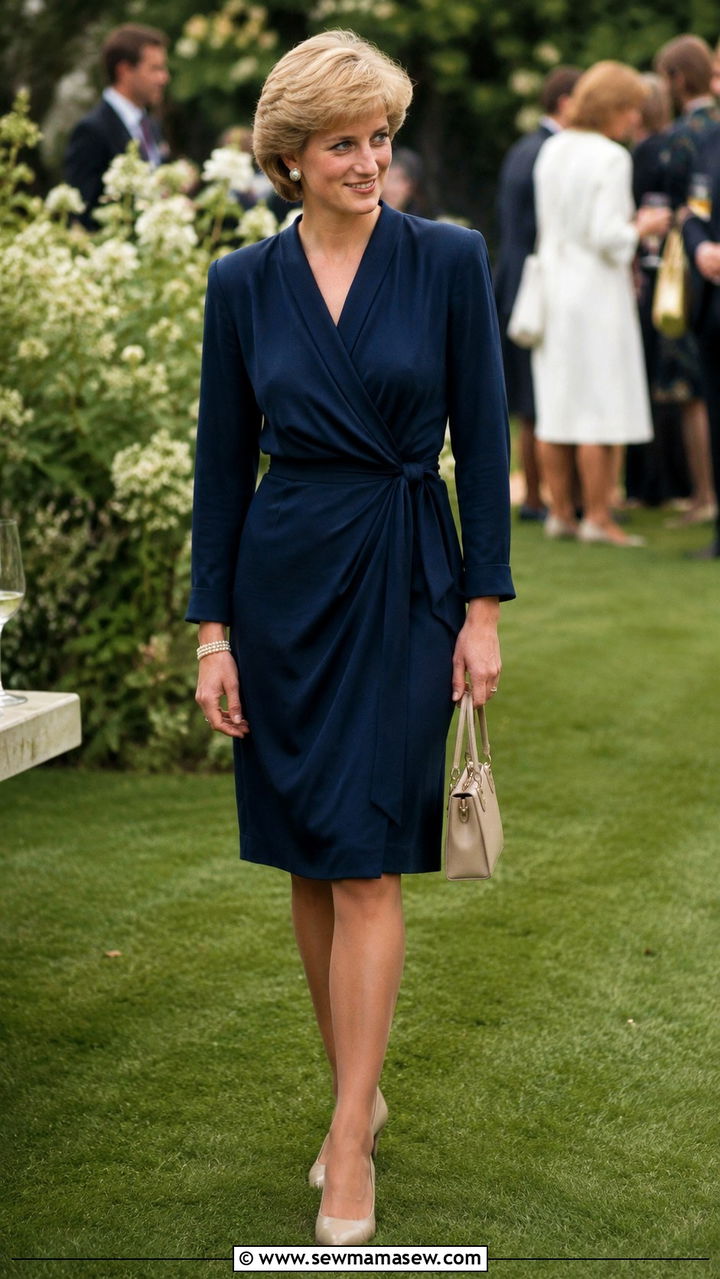 Princess Diana old money wrap dress outfit - 20 Old money outfit ideas Princess Diana