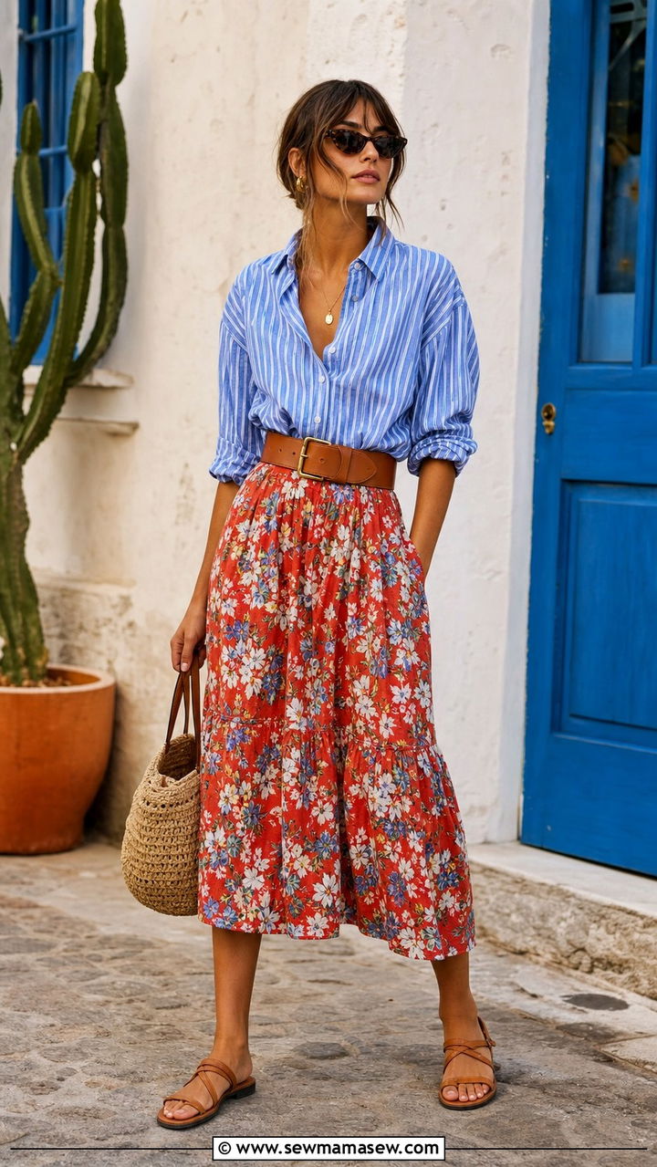 Printmaxxing Pattern Mixed Outfit - 25 spring summer 2026 outfits trends