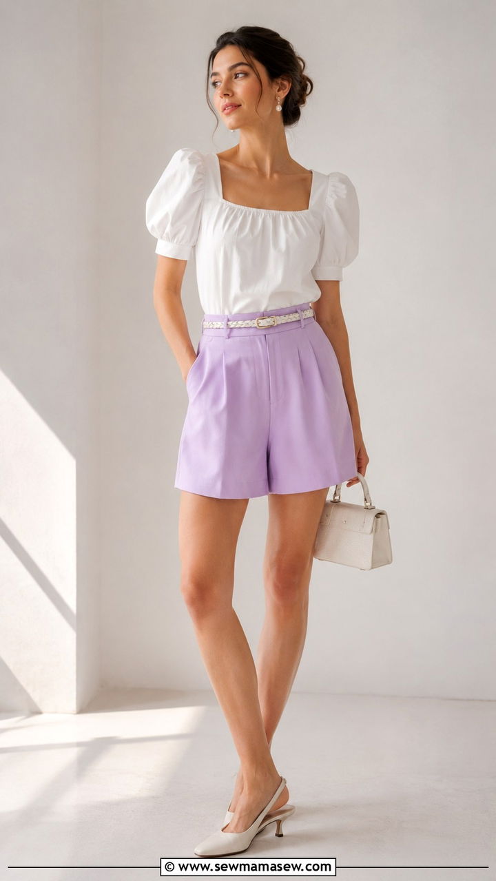 Puff Sleeve Blouse Vintage Spring Look - 30 spring retro outfit ideas