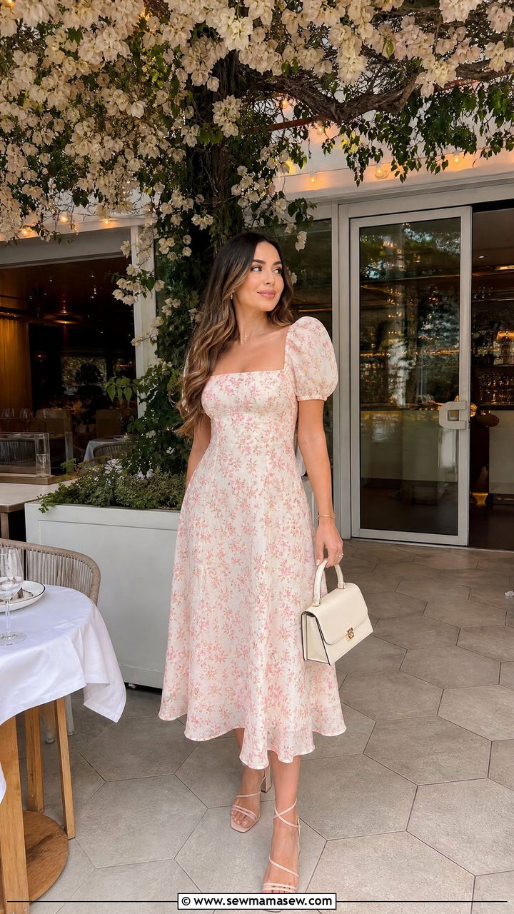 Puff Sleeve Dress Brunch Outfit - 25 Brunch outfits with dresses