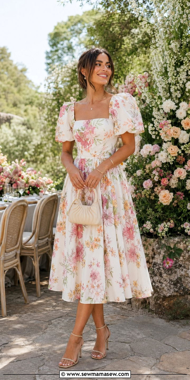 Puff Sleeve Dress For Wedding Guest - 35 Affordable wedding guest outfits