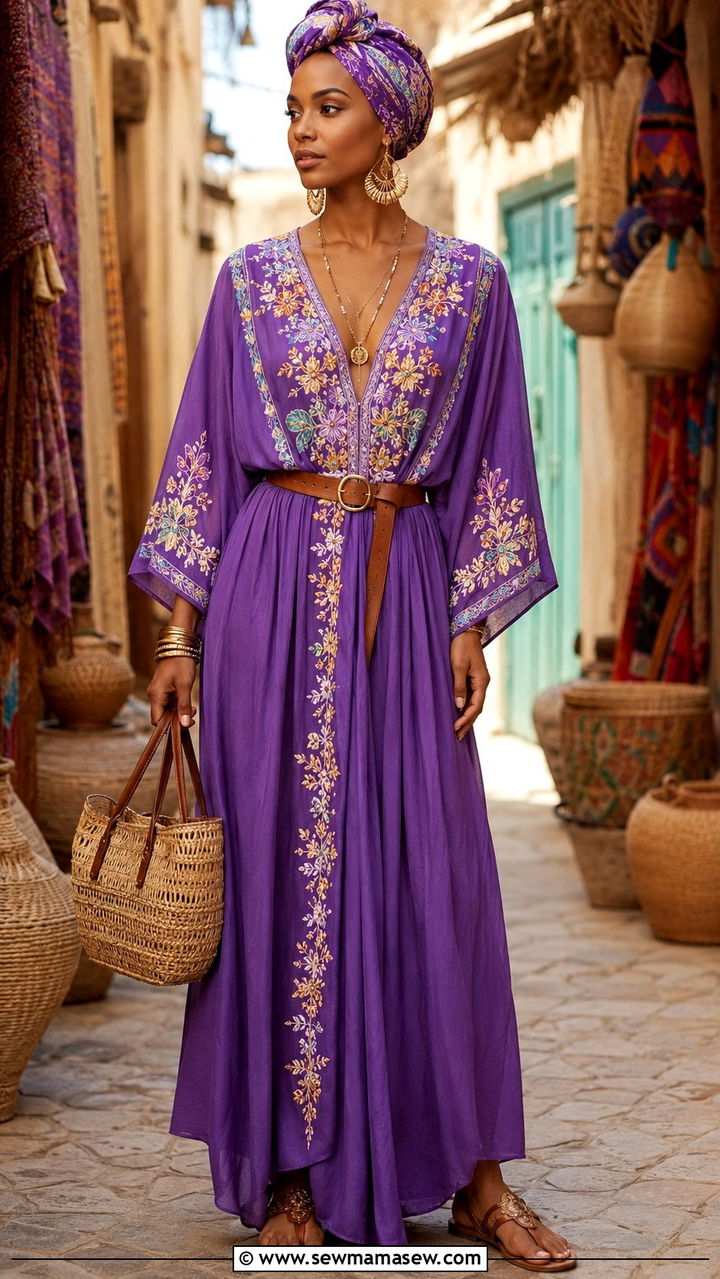 Puff Sleeve Mini Dress with Woven Basket Bag - 30 spring resort wear outfit ideas