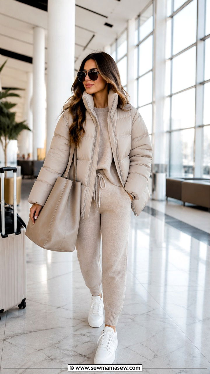 Puffer jacket for travel outfit - 40 Puffer jacket outfit ideas