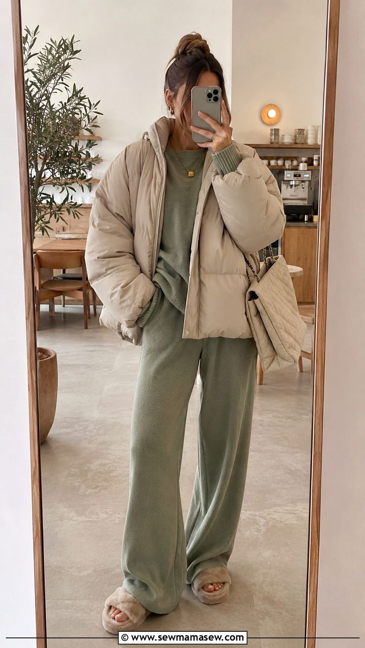 Puffer jacket with matching set outfit - 30 How to style a puffer jacket