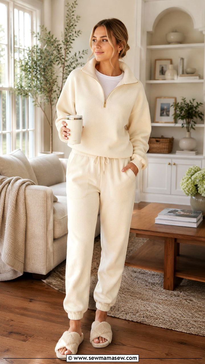Quarter Zip Loungewear Preppy Outfit - 25 Quarter zip outfit ideas preppy