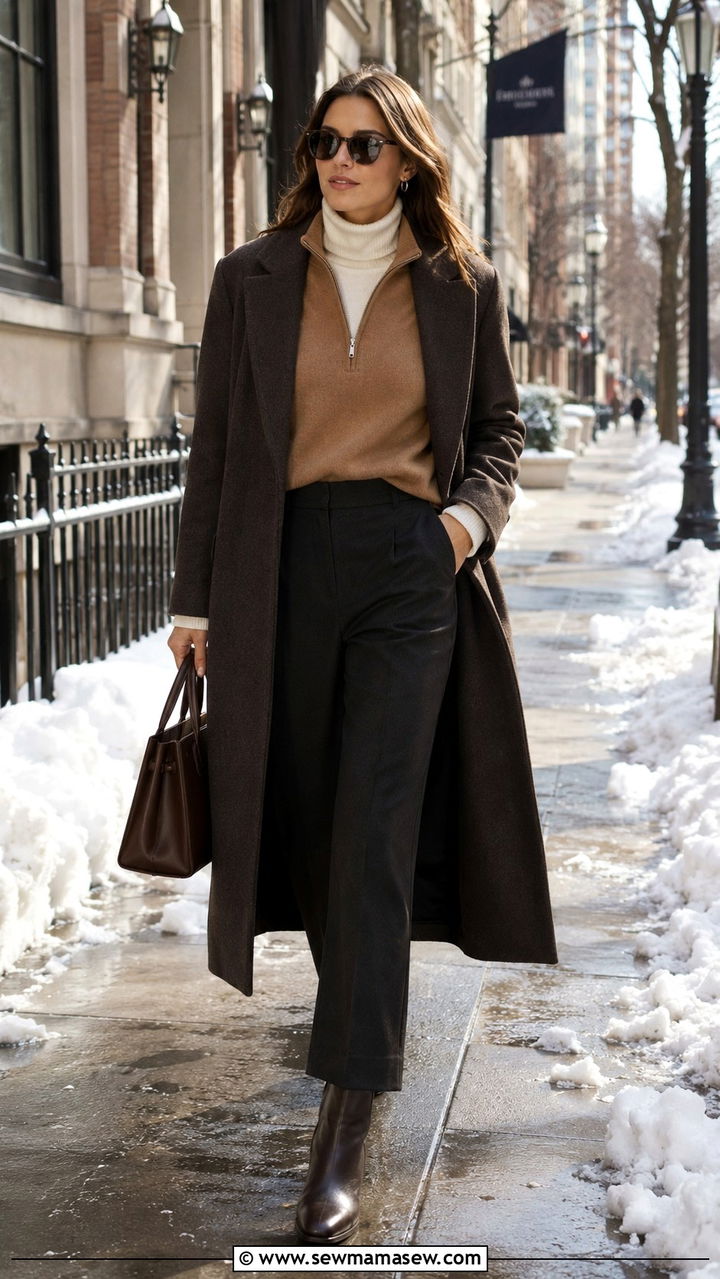Quarter Zip Over Turtleneck Preppy Outfit - 25 Quarter zip outfit ideas preppy