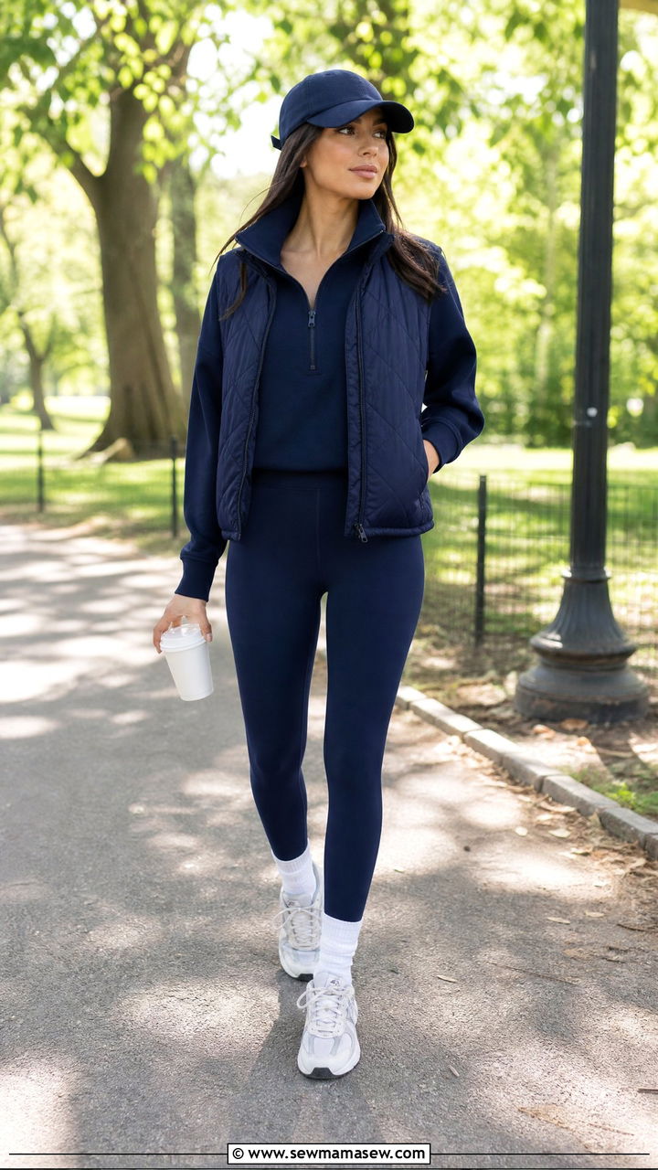 Quarter Zip Pullover And Legging Co Ord Lounge Set - 25 Loungewear co-ord set outfit ideas