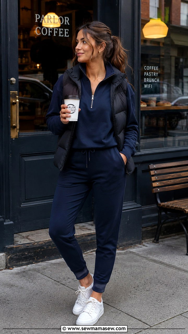 Quarter Zip With Joggers Preppy Outfit - 25 Quarter zip outfit ideas preppy