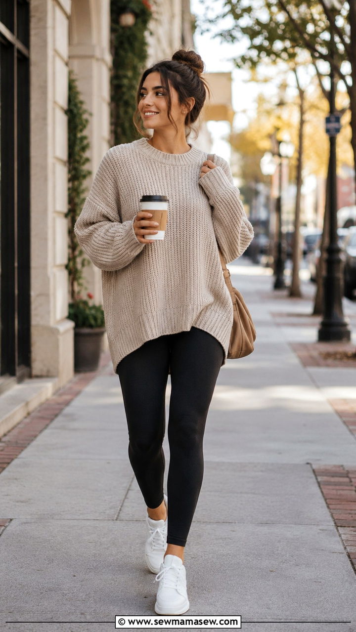Quarter zip fleece with tailored joggers - 25 nurse off duty outfit ideas