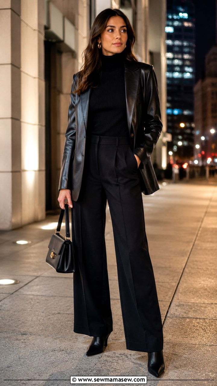 Quiet Luxury Amazon All Black Outfit With Leather Accents - 25 Quiet luxury Amazon finds outfit ideas