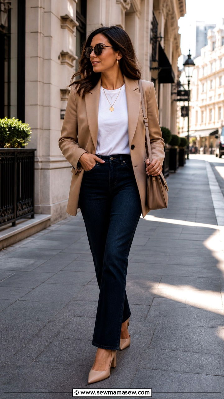Quiet Luxury Amazon Blazer And Jeans Outfit With Heels - 25 Quiet luxury Amazon finds outfit ideas