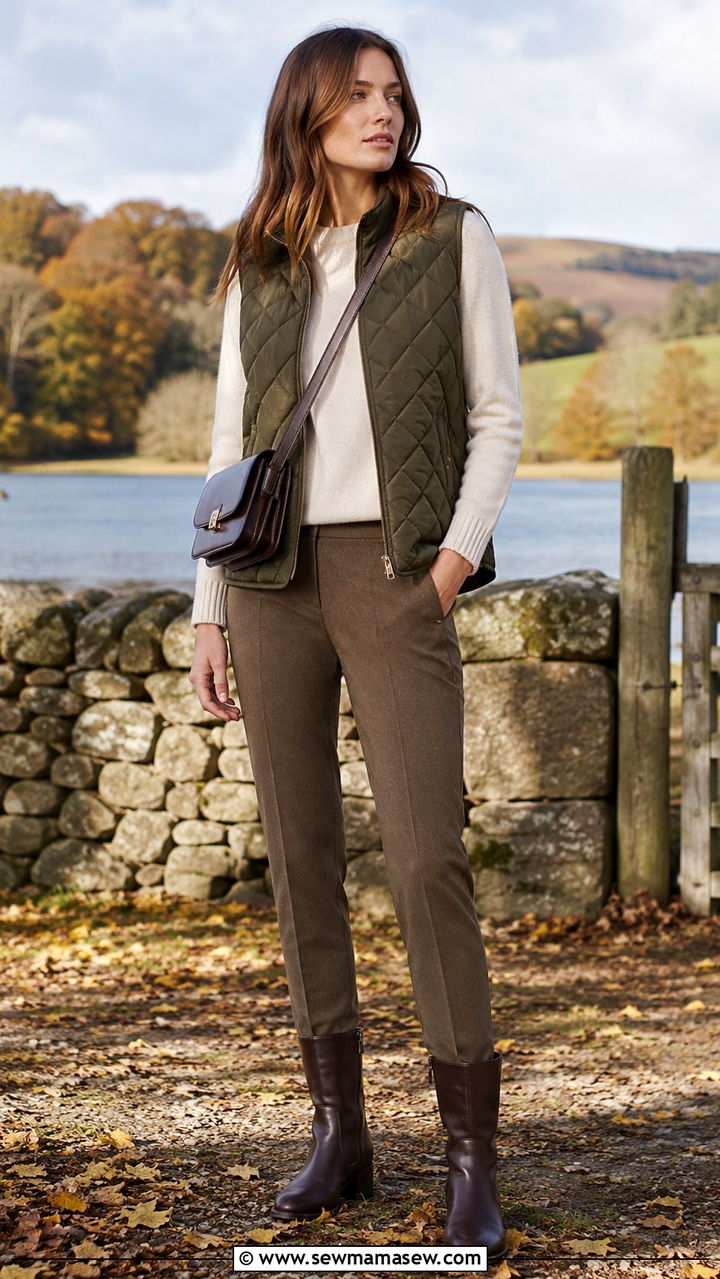 Quiet Luxury Amazon Quilted Vest And Cashmere Sweater Outfit - 25 Quiet luxury Amazon finds outfit ideas
