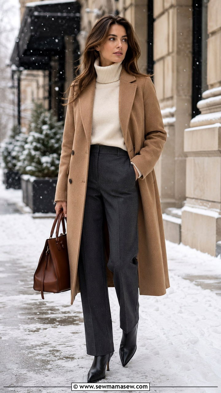 Quiet Luxury Amazon Wool Coat And Cashmere Turtleneck Outfit - 25 Quiet luxury Amazon finds outfit ideas