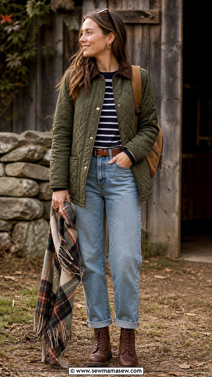 Quilted Barn Coat Outfit - 40 Quilted coat outfit ideas