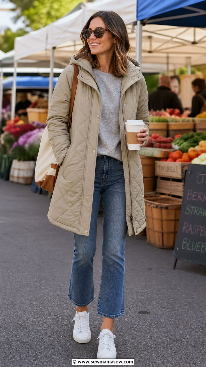Quilted Coat Outfit Weekend Casual - 40 Quilted coat outfit ideas