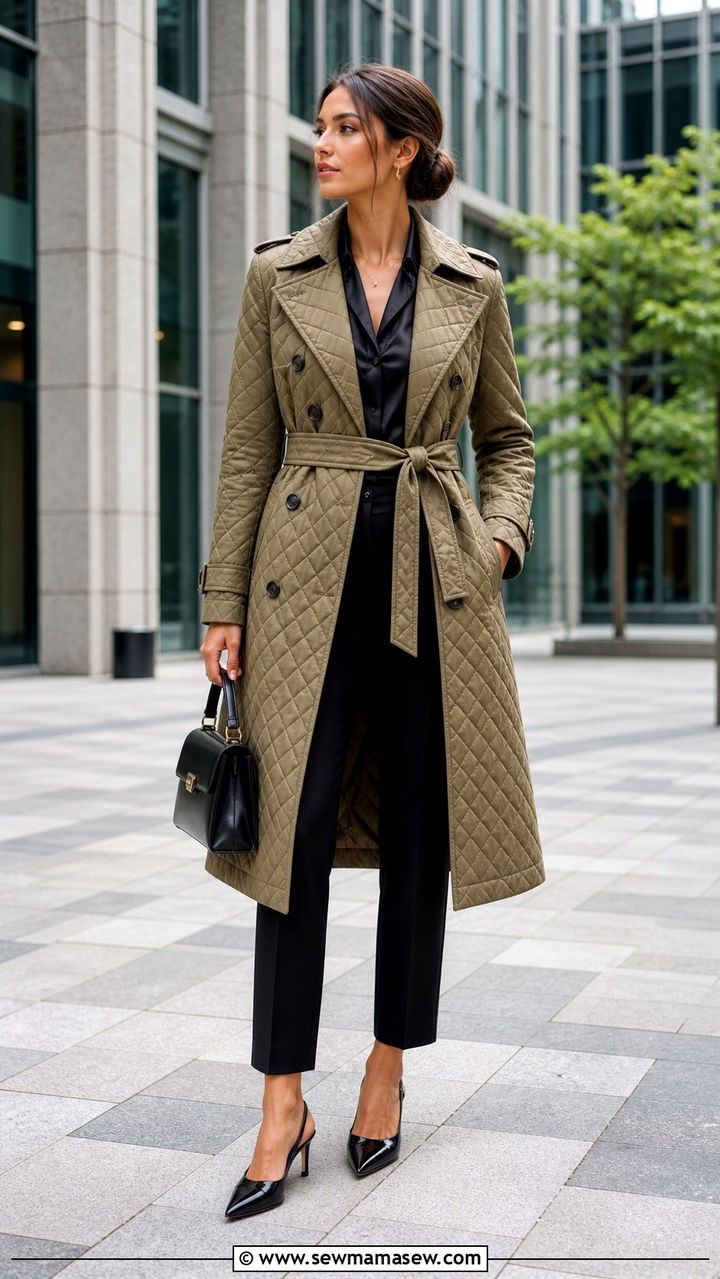 Quilted Trench Coat Outfit - 40 Quilted coat outfit ideas