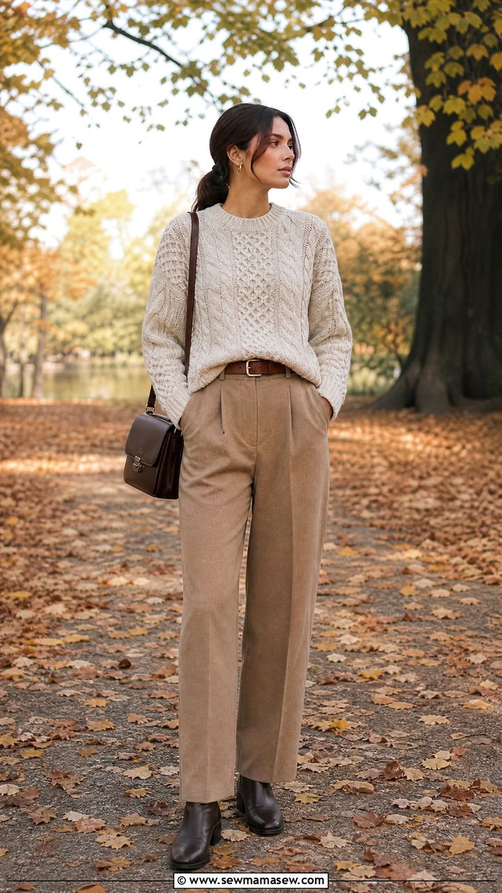 Quince Fisherman Sweater Old Money Fall Outfit - 30 Old money outfit ideas from Quince