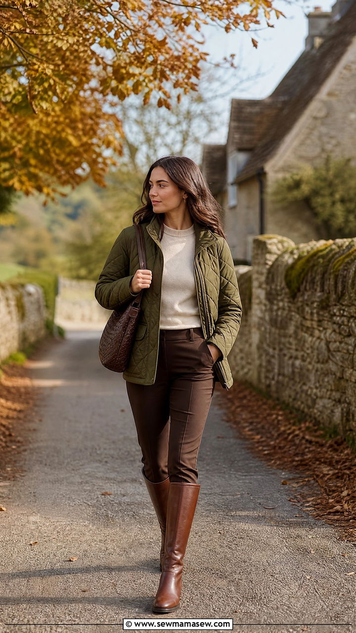 Quince Quilted Jacket Old Money Cold Weather Outfit - 30 Old money outfit ideas from Quince