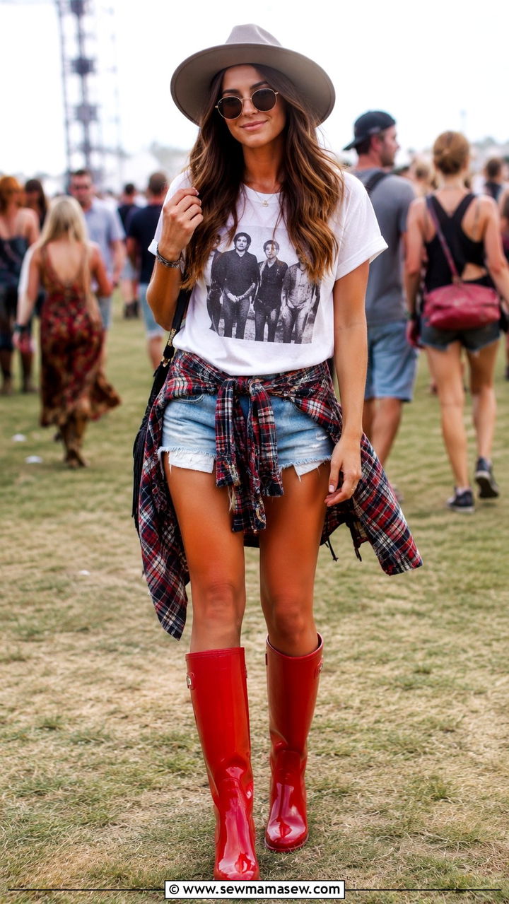 Rain Boots With Denim Shorts - 30 How to style rain boots