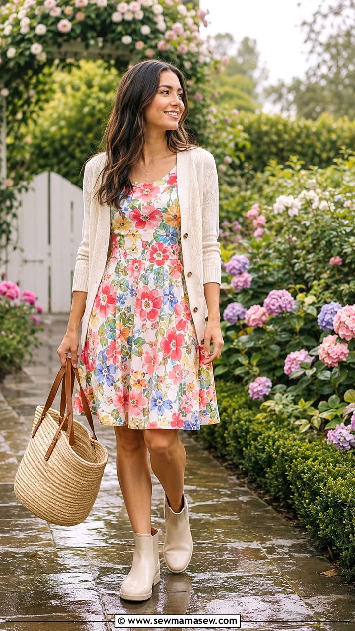 Rain Boots With Floral Dress - 30 How to style rain boots