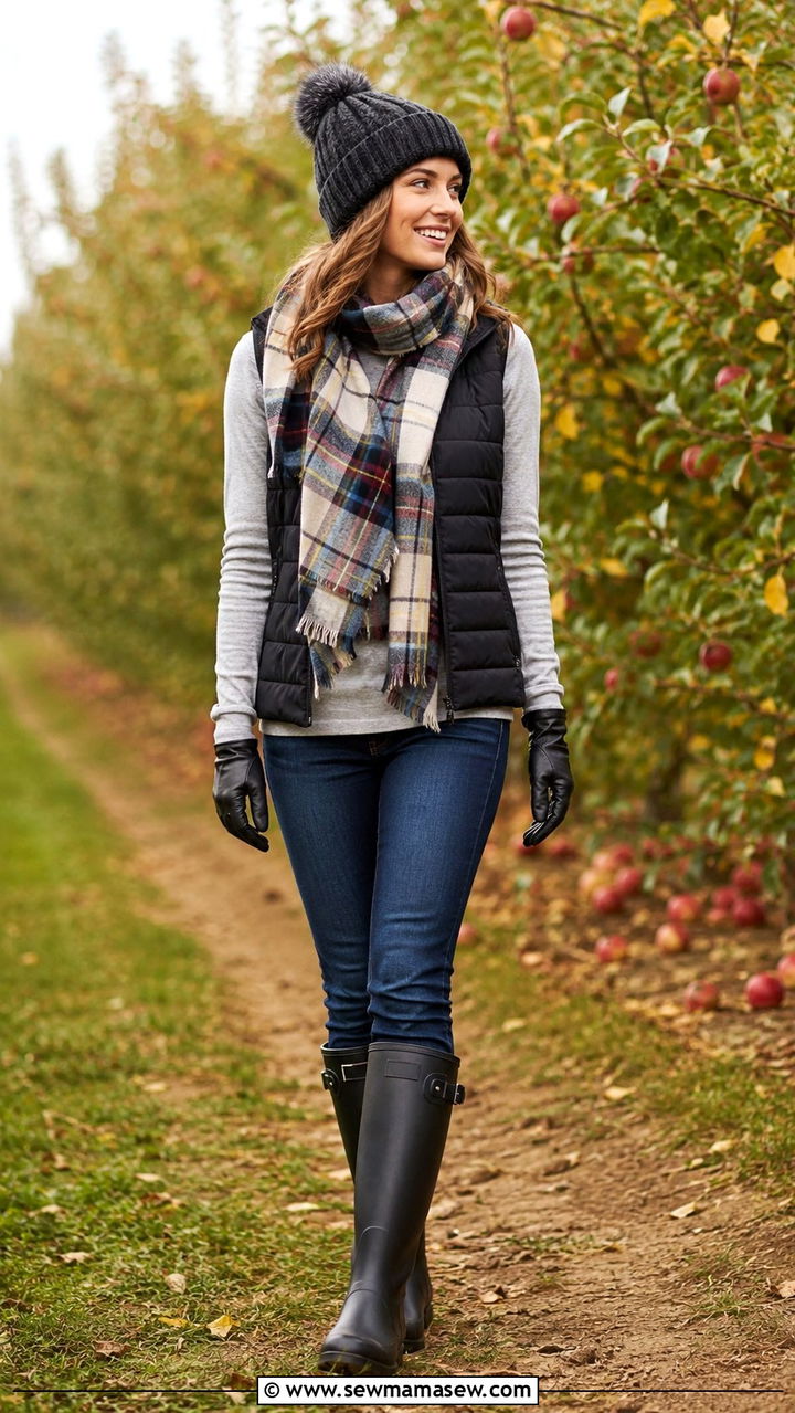 Rain Boots With Puffer Vest - 30 How to style rain boots