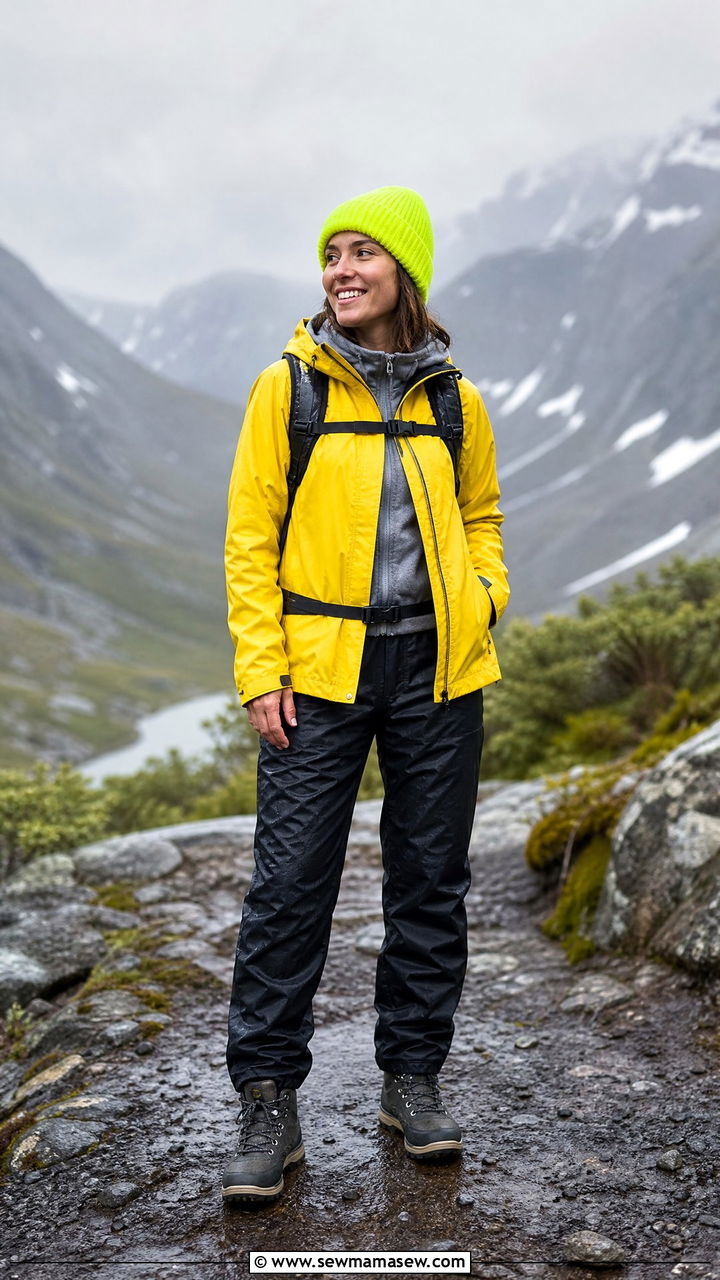Rain Jacket and Waterproof Hiking Pants Outfit - 25 Hiking outfit ideas cute
