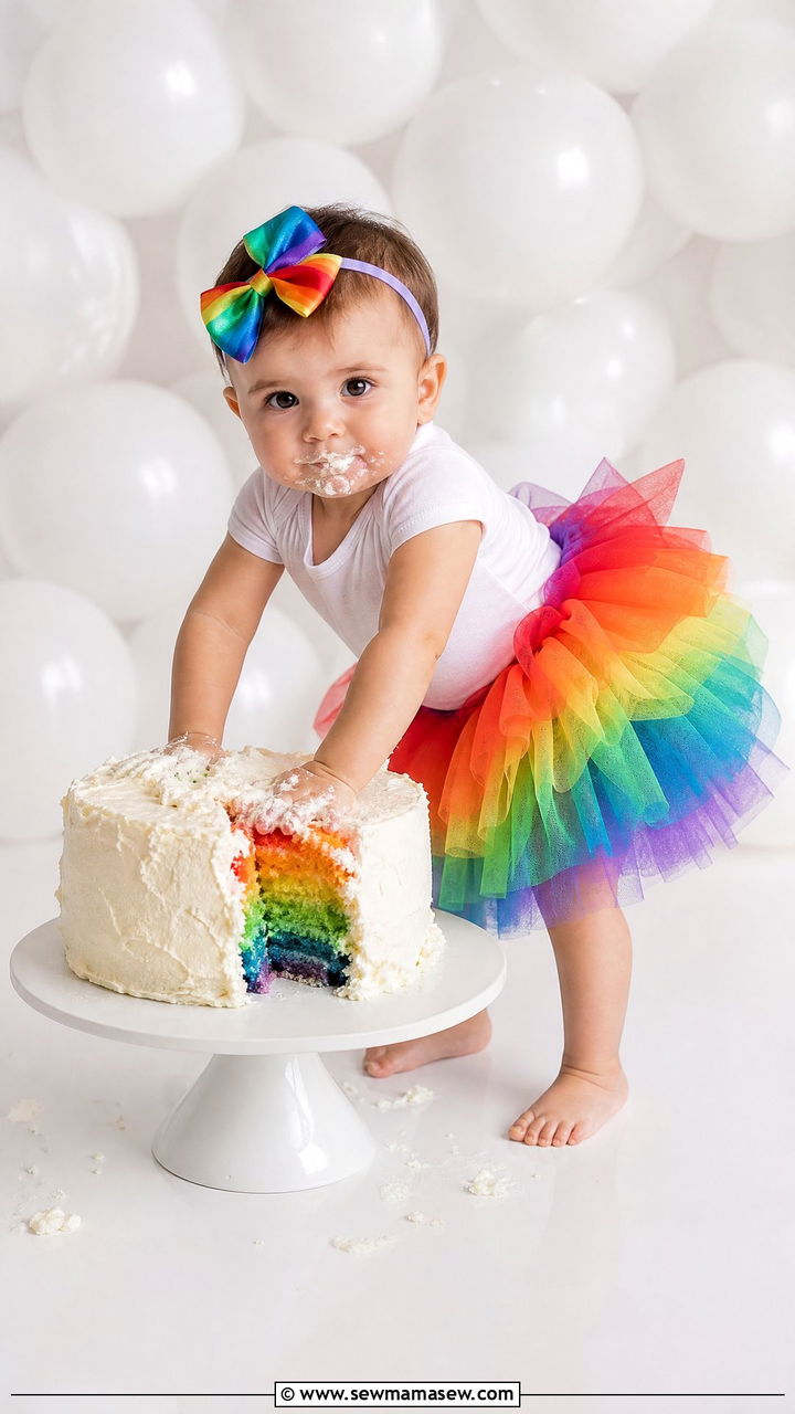 Rainbow Tutu Cake Smash Outfit - 25 Cake smash outfit ideas