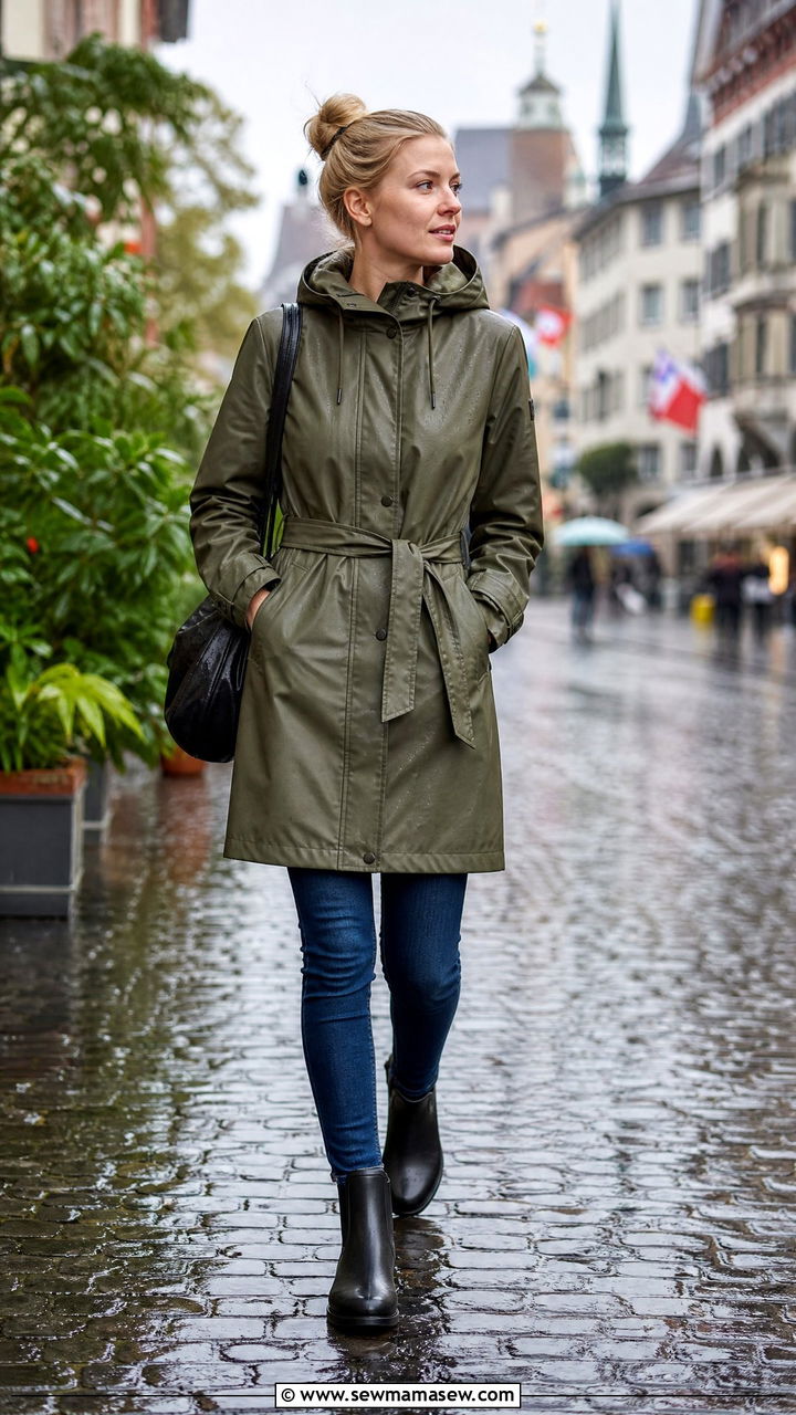 Raincoat and waterproof boots Lucerne - 35 Lucerne outfit ideas