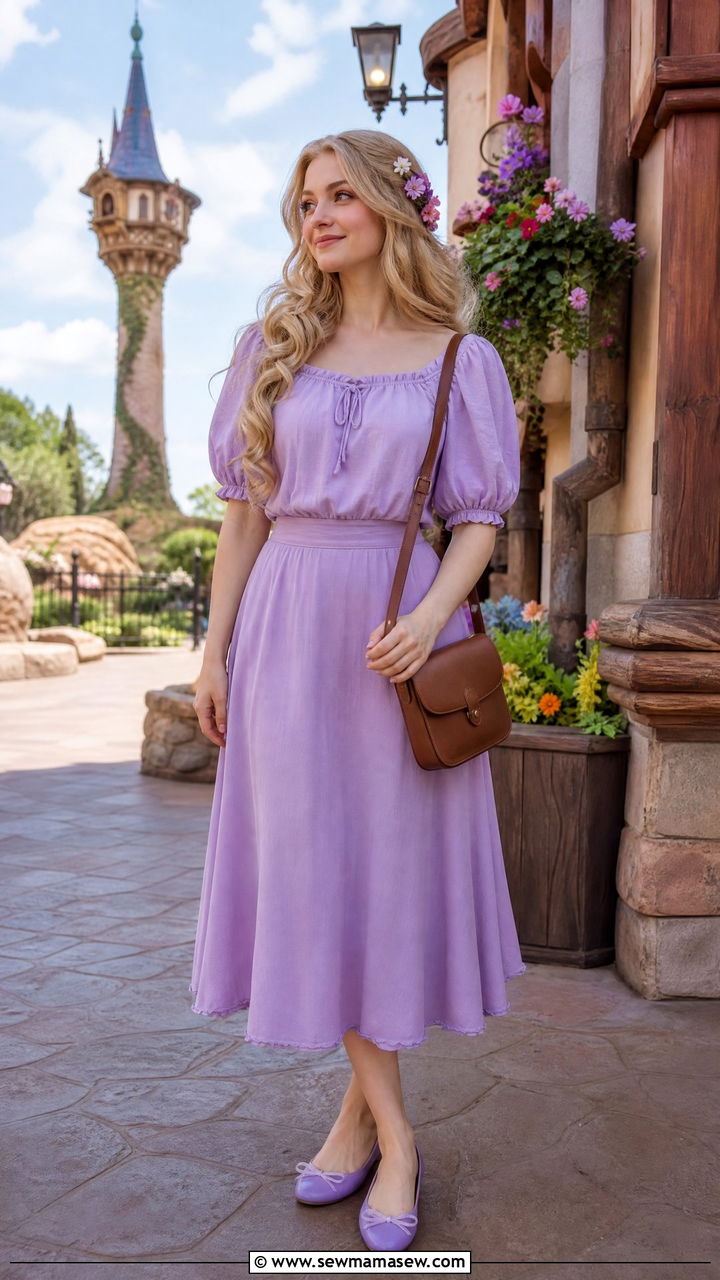Rapunzel Disneybound Lavender Outfit - 40 What to wear in Disneyland