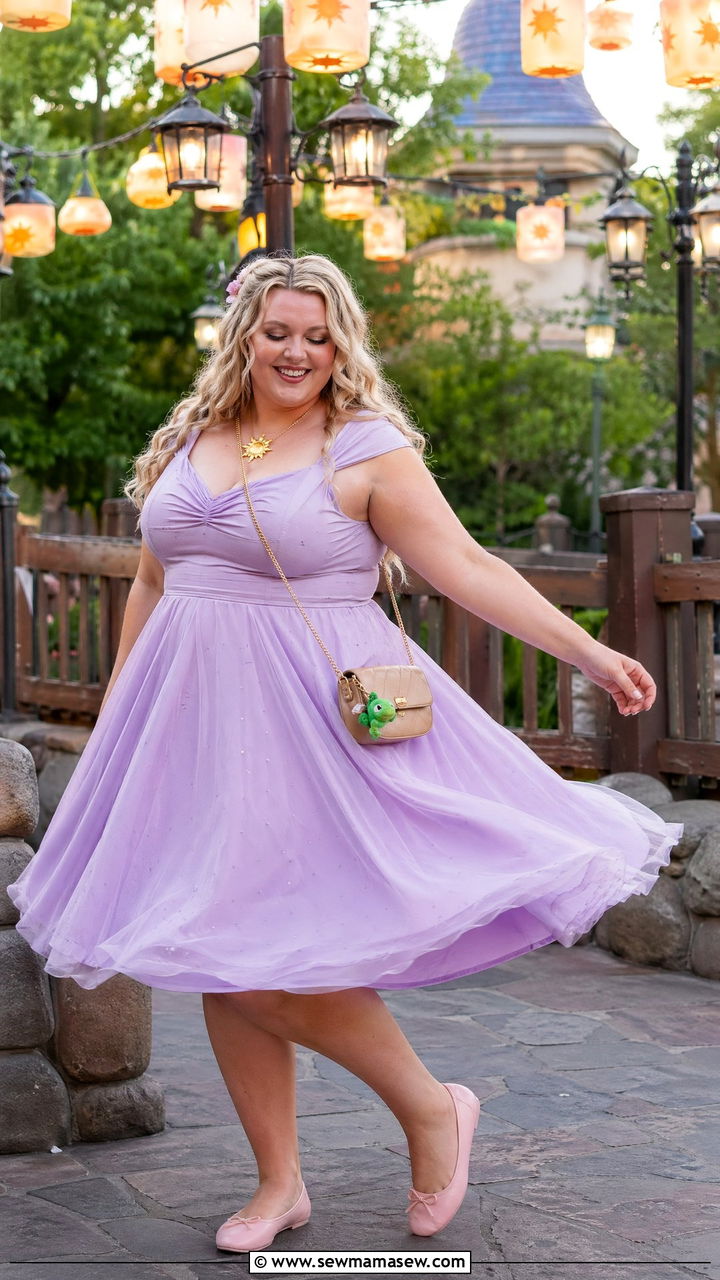 Rapunzel Lavender Dress Outfit - 35 Disney outfit ideas plus size