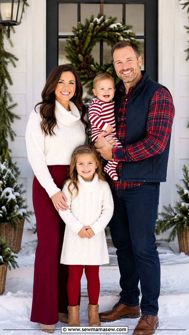 Red And White Holiday Family Photo Outfits - 20 Pinterest family photo outfits