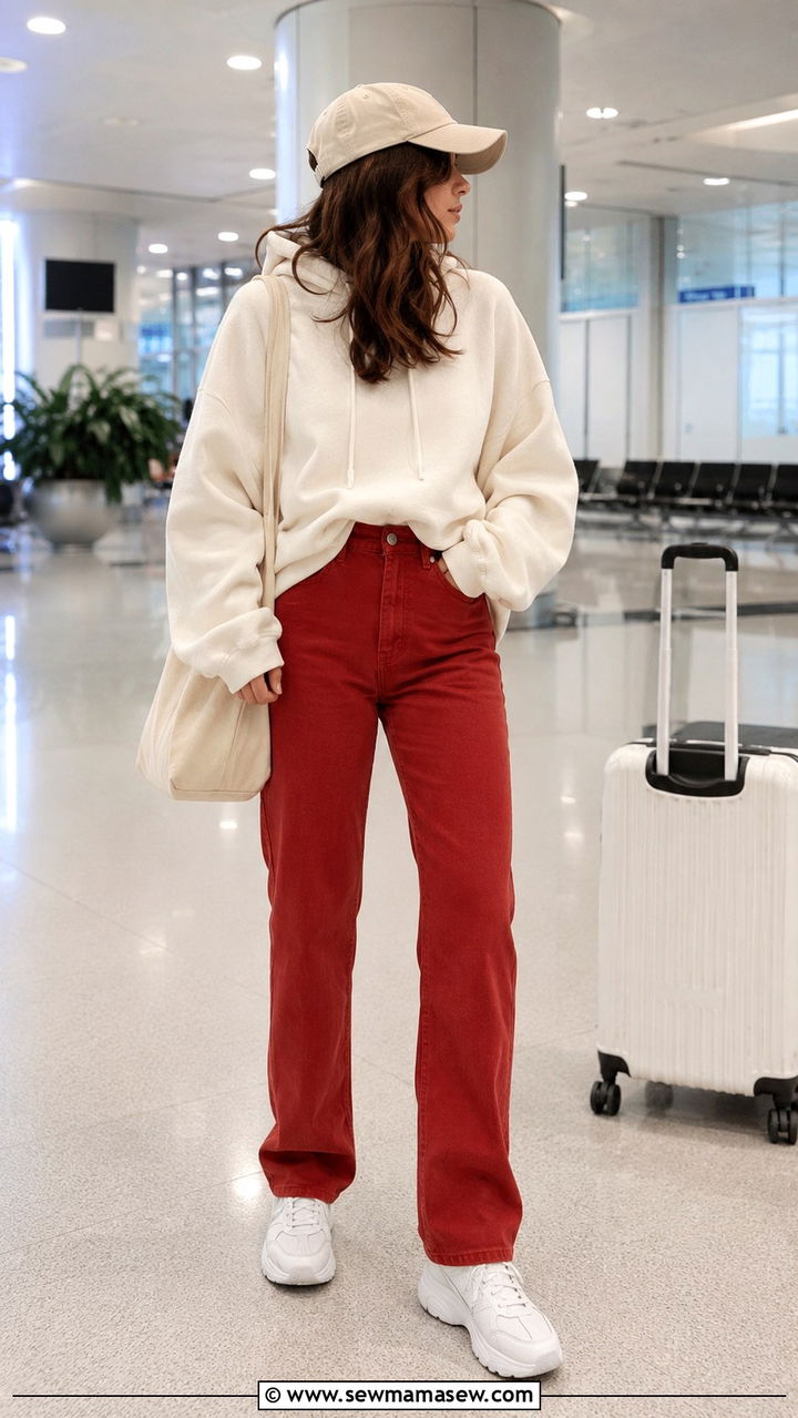 Red Jeans With Hoodie - 30 Red jeans outfit ideas
